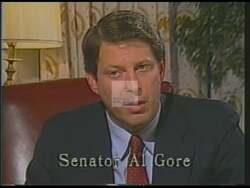 ["In a 1988 political TV ad, Democratic candidate Robert Nelson Clement receives strong endorsements from Senators Al Gore and Jim Sasser. The video focuses on their unified commendation of Clement's dedication to serving and advocating for average citizens, highlighting his opposition to special interests. Clementis campaign message clearly targets everyday Americans."]