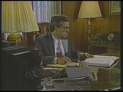 ["In a 1988 political TV ad, Democratic candidate Bob Clement highlights his trustworthiness, political legacy, and congressional experience. Featuring scenes of Clement addressing the camera and engaging with crowds, the ad emphasizes his leadership qualities and professionalism, aimed at voters in the 5th District. The narrative of the ad promotes Clement's suitability for Congress through visuals of confidence and patriotic themes."]