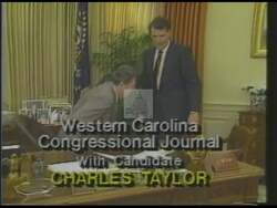 ["In this political advertisement, Charles Taylor emphasizes the importance of protecting Social Security benefits, highlighting his personal reliance on them for basic needs like purchasing tobacco. He commits to advocating for the security and enhancement of these benefits, reflecting his connection and responsibility to his community."]