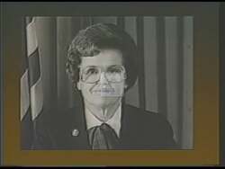 ["The 1988 political TV ad for Jim Spoo criticizes opponent Barbara Vukanovic's voting record against progressive policies and portrays Spoo as a passionate advocate for reform. Scenes include Spoo speaking at rallies, a diverse voter base supporting him, and negative depictions of Vukanovic's policy discussions and congressional appearances."]