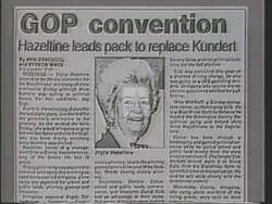 ["In the 1988 Tim Johnson political ad, scenes critique David Bolk's performance as state treasurer, emphasizing his alleged ineffectiveness through on-screen text and negative imagery. The ad contrasts Bolk's record unfavorably with Johnson's, utilizing scenes to evoke voter skepticism towards Bolk while angry voters learn about his purported inefficiencies."]