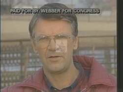 ["In his 1994 presidential campaign ad, Democratic Party candidate Daniel G. Webber stands confidently in rural Oklahoma settings. Dressed in work clothes on a farm, he symbolizes dedication, resilience, and a deep connection to agriculture. While shaking hands and addressing agricultural policies, he positions himself as a hardworking and reliable leader committed to local pride and progress."]
