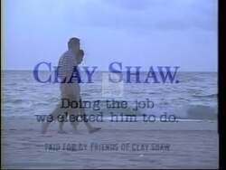 ["The 1994 political TV ad for Republican Eugene Clay Shaw featured his wife, Emily Shaw, prominently advocating for Shaw's family values and congressional policies. Emily���������s narrative underscored a commitment to generational unity and public service, backed by scenes of family interactions and supportive endorsements, establishing a compassionate, family-centric campaign ethos."]