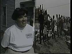 ["In the 1994 political ad, Democratic candidate Harold Lee Volkmer campaigns for re-election by engaging with residents of Missouri���������s 9th district about flood relief efforts. Various scenes show Volkmer discussing plans, advocating for recovery support, and reassuring affected constituents of his commitment to aid and area revitalization."]