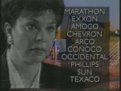 ["The 1994 political TV ad created for Democratic Party candidate Robert Parks (Bob) Schuster targeted his opponent, Barbara Cuban, depicting her as a hypocritical politician influenced by campaign donations. Throughout the ad, Cuban is shown accepting funds from special interests and voting in favor of those donors, while publicly taking contradictory stances. The ad uses imagery of money and texts highlighting her alleged hypocrisy and corruption, suggesting that Cuban's actions undermine public trust."]