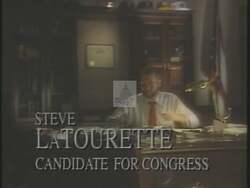 ["In his 1994 campaign ad, Republican Steve LaTourette showcased his role in successful tax collection efforts in Lake County, emphasizing his determination and financial accountability. The ad featured multiple scenes of LaTourette in his office and at press events, discussing his accomplishments and his readiness to tackle congressional challenges, aiming to enhance community benefits through strong leadership in financial management."]