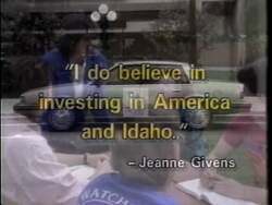 ["In her 1990 presidential campaign ad, Democratic candidate Jeanne Givens contrasts luxury with practicality, using a Mercedes and a Chevrolet to symbolize the differing values and priorities of the candidates. The ad emphasizes Givens' commitment to investing in America's future, focusing on education and healthcare, while presenting her as the patriotic, community-focused option compared to her wealthier, pessimistic opponent."]