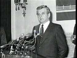 ["The 1992 political TV ad for Republican Ron Marlenee contrasts his dedication with opponent Pat Williams' indulgence. It depicts Marlenee focused and actively participating in congressional duties, while Williams is shown enjoying multiple lavish fundraisers in New York, suggesting Williams prioritizes PAC contributions over legislative responsibilities."]