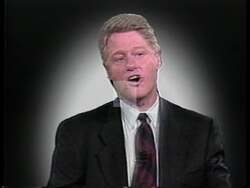 ["The 1994 political TV ad for Republican Saxby Chambliss portrays his opponent, Craig Mathis, as the quintessential deceptive career politician. Through various scenes of Mathis giving speeches surrounded by American flags, the ad depicts him as insincere and manipulative, showcasing typical negative traits of career politicians. Mathis is critiqued for his dishonest tactics, including misleading promises and vote-seeking behaviors."]
