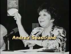 ["In the 1996 political TV ad from Walter H. Capps, Andrea Seastrand is framed in a highly negative light. The ad criticizes her extreme political stances, depicting her as too conservative for the Central Coast, with particular emphasis on her views on abortion, guns, and education funding. The ads imagery and text suggest she is overly radical, linked to negative outcomes for the community."]