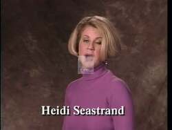 ["In a 1996 TV ad for Republican candidate Andrea H. Seastrand, her daughter Heidi Seastrand passionately defends her mother's political integrity and dedication. Heidi emphasizes Andrea's compassion and rebuts accusations from opponent Walter Capps, urging viewers to support her mother's campaign based on merit and strong values."]