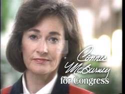 ["In her 1996 congressional campaign ad, Connie McMurney passionately advocates for healthcare reform. Addressing viewers directly and speaking at various events, McMurney emphasizes her commitment to making healthcare affordable and accessible in Iowa. Her sincere demeanor and expert knowledge underline her dedication to lowering healthcare costs and improving service provision."]