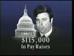 ["The 1992 political TV ad from Republican Party candidate Steve Buyer criticizes opponent Jim Johns for financial dishonesty, particularly concerning misrepresenting scholarship donations and pocketing pay raises. Through a series of scenes featuring a smug and insincere Johns, overlays and narrations denounce his actions, emphasizing hypocrisy and deceit in handling finances and fund allocations."]