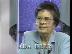 ["In the 1992 political TV ad, Ada Deer, a determined young Indian woman, addresses various audiences about her readiness and qualifications for Congress. She speaks confidently from various podiums, debunking stereotypes about her youth and ethnicity while highlighting her congressional experience and unique perspective. The ad emphasizes her capability to challenge misconceptions and lead effectively."]