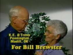 ["In the 1994 campaign ad, Democratic candidate Bill K. Brewster is endorsed by senior citizens who discuss his advocacy for sportsmen's rights and senior issues. The ad features multiple scenes of elderly people conversing in homely settings, emphasizing Brewster's commitment to these key voter groups, projecting a message of dedicated support and understanding of their concerns."]