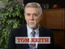 ["The 1994 political TV ad for Independent Party candidate Tom Keith centers on his commitment to revitalizing the economy by promising job restoration and upholding family values. Throughout the ad, Keith appears in various professional settings, including factories and podiums, determinedly addressing the camera and audiences, highlighting his independence from mainstream political influences."]