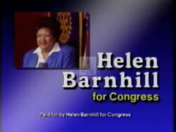 ["The 1988 political TV ad for Republican Party candidate Helen Iphegenia Barnhill portrays her as a committed and professional leader. It features scenes of Barnhill arriving early at her office and standing confidently at her desk, emphasizing her readiness and dedication to effectively manage her responsibilities."]