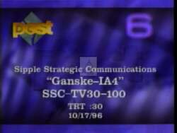 ["In the 1996 political TV ad for Greg Ganske, an elderly couple appears anxious as they watch various scenes including a negative portrayal of AFL-CIO union bosses. The ad emphasizes Ganske's commitment to protecting pension funds, casting him in a favorable light against a backdrop of implied threats to pension security."]