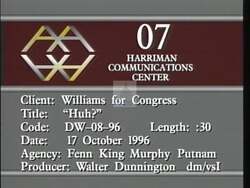 ["In the 1996 presidential campaign ad for Dan Williams, the Democratic candidate broadcast a political attack ad targeting Helen Chenoweth. The ad critiques Chenoweths opposition to student loans and minimum wage, highlighting perceived inconsistencies and lack of financial transparency. These issues are presented through a series of critical visual imagery and text, emphasizing the negative impact of her policies on education and income in Idaho."]