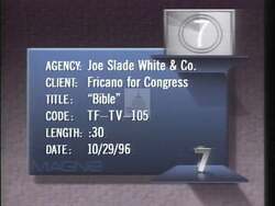 ["The 1996 political ad for Democratic Party candidate Tom Furcano showcases his confidence, surrounded by supporters at a press interview. Key scenes include newspaper endorsements, critiques of his opponent, and Furcano's commitments to improving education and creating jobs, emphasizing his qualifications and readiness to lead."]