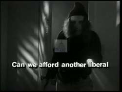 ["In a 1996 political TV ad for Republican candidate Randy J. Tate, dramatic scenes of a home invasion are used to criticize opponent Adam Smith. The ad presents Smith's voting record as favoring criminals over family safety, highlighting a vote against self-defense rights. The intense, fear-inducing imagery underscores concerns about crime and personal safety."]