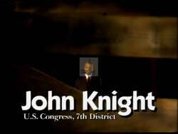 ["In the 1992 TV ad, Democratic candidate John Knight passionately advocates for job creation and housing reform across multiple settings, from rundown urban streets to Capitol Hill. Emphasizing policy changes and community growth, Knight is seen engaging with the public and speaking fervently about his commitment to transform challenges into opportunities."]