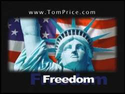 ["The 2004 political TV ad for Republican candidate Tom Price features him addressing the camera against an American flag backdrop in various scenes, emphasizing the need for stronger national security and stricter immigration laws. Price passionately advocates for enhanced border control and immigration policies to protect American freedoms and ensure national safety."]