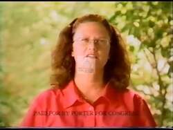 ["In his 2002 presidential campaign ad, Republican Jonathan Christopher \"Jon\" Porter presents himself as a dedicated leader, emphasizing his commitment to community priorities like combating domestic violence and improving education. The ad features multiple scenes of Porter speaking at various events, passionately advocating for these social issues while displaying confidence and leadership, summarized by the slogans \"Community First\" and \"Trusted Leadership.\""]