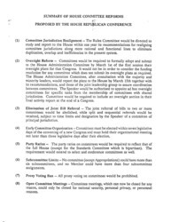 ["Part of a larger document, titled \"The Republican Congress: A Manifesto for Change in the House of Representetives\","]