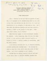 ["Speech by Congressman Dole presented to the \"Disabled American Veterans\" at the Kansas State Convention titled \"True Americanism.\" The speech is about patriotism among wounded veterans, and dedicating and sacrificing one's life and body for their country."]