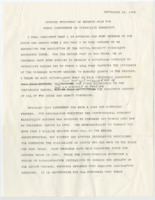 ["Opening statement by Senator Dole to the Press Conference on disability agreement. He discusses a bill reforming Social Security for disabled Americans."]