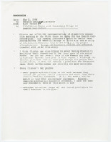 ["Clinton gives speech in support of disabled American's right to work as it would lessen the burden the American economy and that they should have a right to health insurance."]