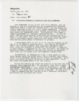 ["Follow-up comments about a meeting with Fritz Edmunds, Jr., Dole's appointee to the U.S. Architectural and Transportation Barriers Compliance Board and Kansas advocacy committee to the U.S. Civil Rights Commission. Vachon notes that Edmunds was passionate but seemed overwhelmed by the potential responsibility."]