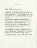 ["Memorandum from Mo West includes background information to prepare Senator Dole for receiving the Marriott Lifetime Achievement Award given by the Arthritis Foundation. Includes speech given by Dole at the event."]