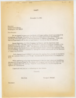 ["Draft letter from Senators Bob Dole and George J. Mitchell announcing the Senate Resolution requiring closed captioning of TV broadcasts of Chamber proceedings."]
