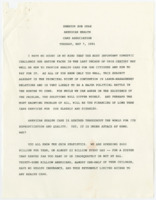 ["Speech given by Bob Dole to the American Health Care Association focuses on the costs of healthcare"]