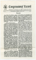 ["Congressional Record including a statement by Senator Dole on The 1973 Rehabilitation Act and the Individuals with Disabilities Education Act."]