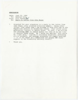 ["This memorandum includes John Hager's letter and Senator Dole's reply, as well as previous memorandums regarding disability."]