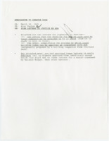 ["Memorandum with two letters for Senator Dole's signature to the Attorney General. One asks to extend the deadline for making curb cuts by local communities. The other asks to simplify the process to approve local building codes as they move to be ADA compliant."]