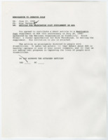 ["Memorandum asking Senator Dole's approval of a Washington Post supplement article on the Americans with Disabilities Act. Attached is the supplement article on the ADA."]