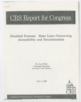 ["This report surveys and discusses the statutes in the fifty states and the District of Columbia which concern accessibility of buildings, transportation and public accommodations for disabled persons along with the right of disabled persons to be accompanied by a guide dog within all of these facilities. In addition, laws prohibiting discrimination of disabled persons in the areas of employment, public accommodation and transportation were examined."]
